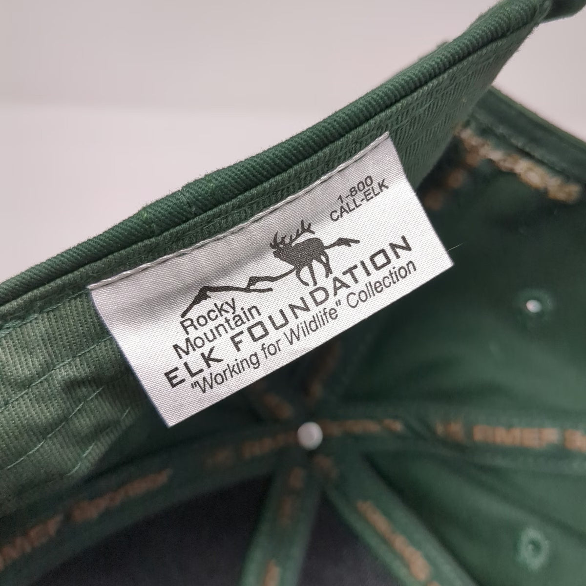 Rocky Mountain Elk Foundation Green One Size Baseball Cap Sponsor Hat Strapback