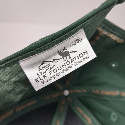 Rocky Mountain Elk Foundation Green One Size Baseball Cap Sponsor Hat Strapback