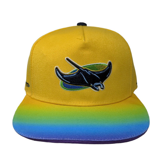 Melonwear Men's Tampa Bay Rays Snapback Hat Multicolor Embroidered Rainbow