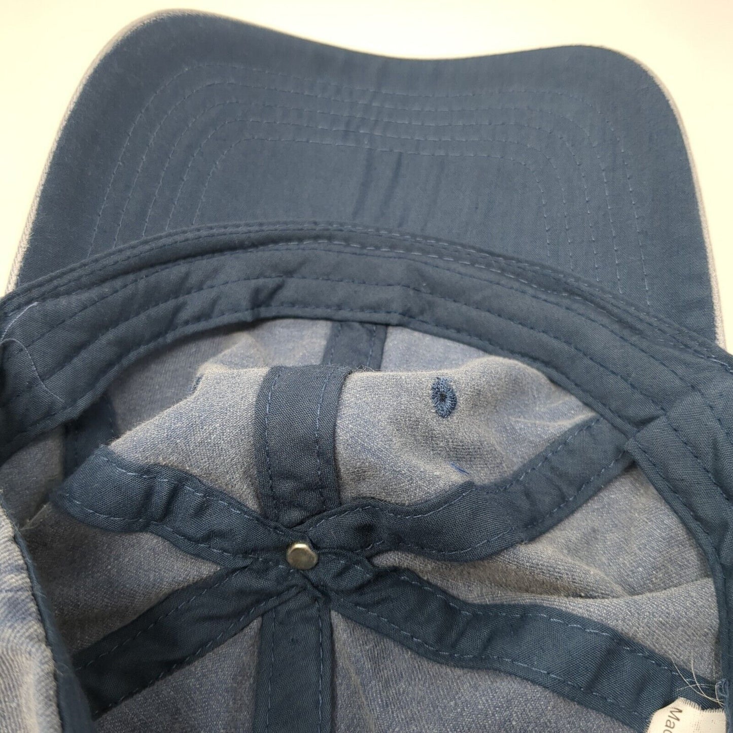 Unbranded Strapback Hat Blue One Size Solid 6 Panel Adjustable Blank