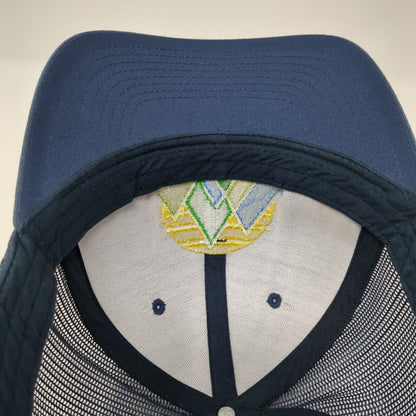 Gem State of Mind Snapback Mesh Back Trucker Hat Blue One Size Yupoong