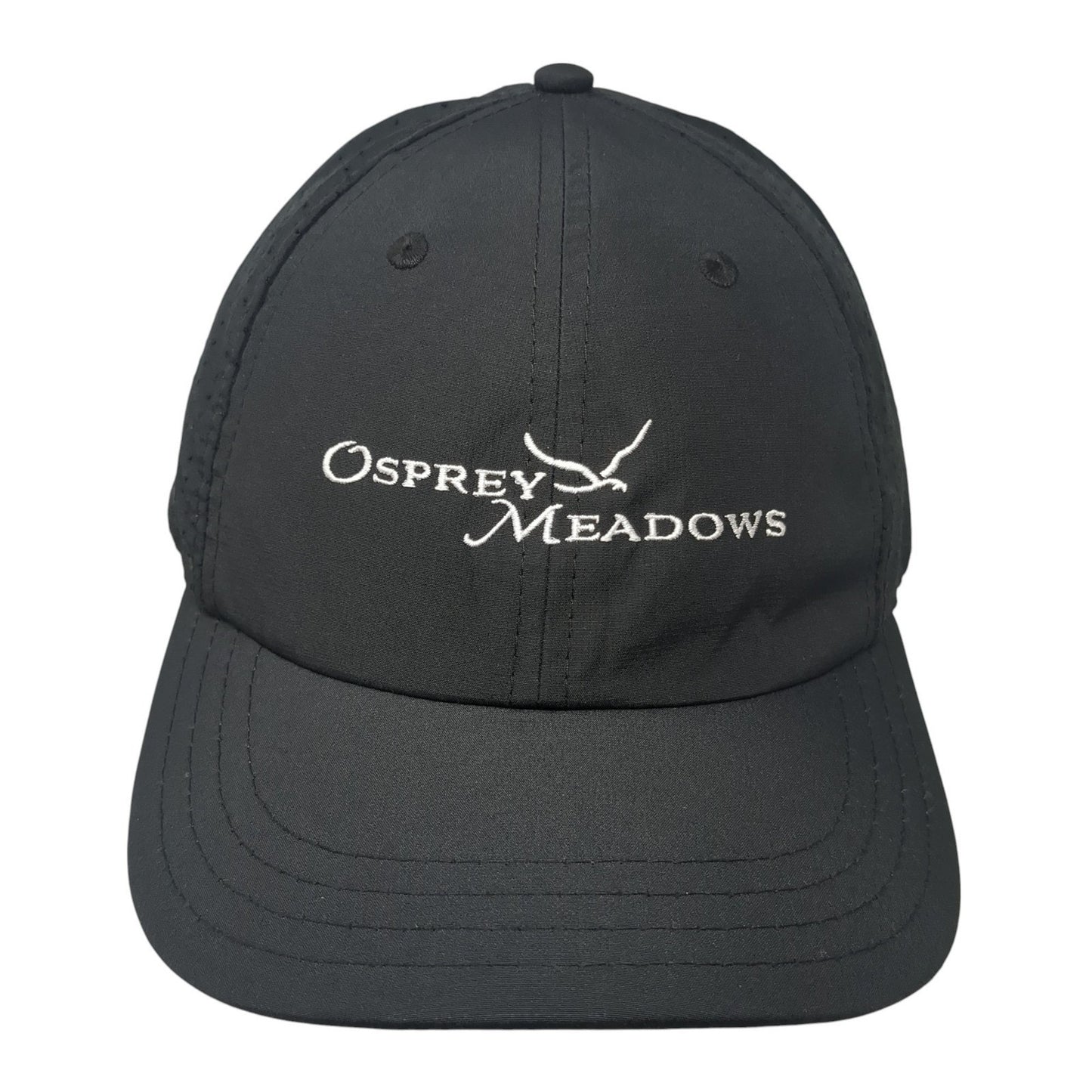 Osprey Meadows Snapback Hat Black One Size Adjustable Laser Cut Pukka