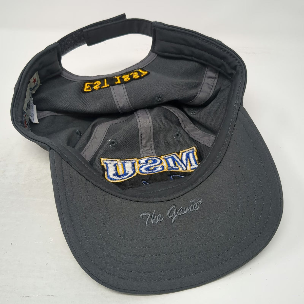 The Game Baseball Cap Gray One Size MSU Eagles EST 1887 Strapback College hat