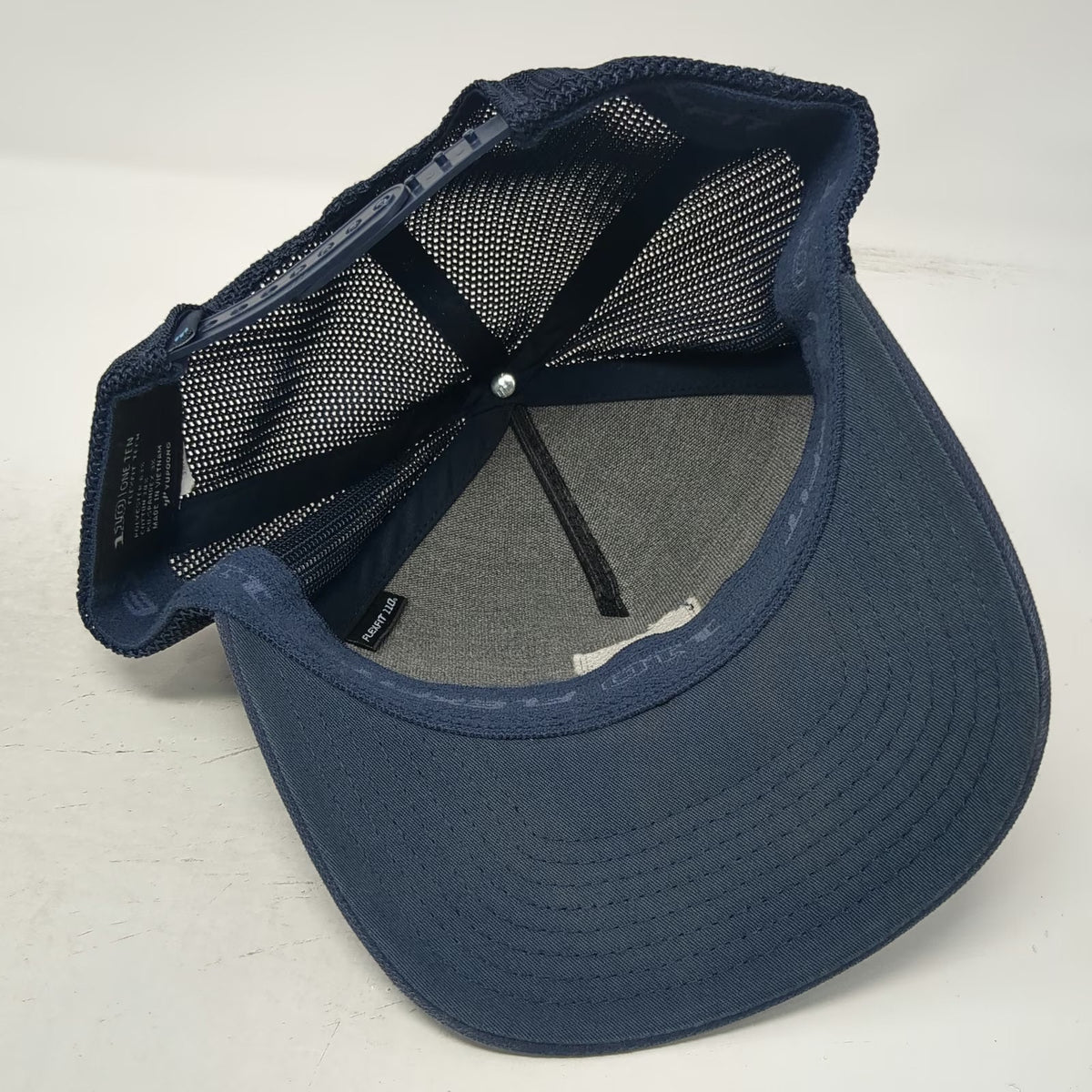 Travis Mathew Trucker Hat Blue One Size Snapback Mesh Horizontal Stripes Golf