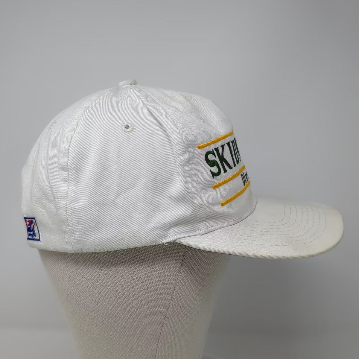 The Game Skidmore Thoroughbreds Diving Snapback Hat White Green OSFA Embroidered