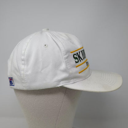 The Game Skidmore Thoroughbreds Diving Snapback Hat White Green OSFA Embroidered