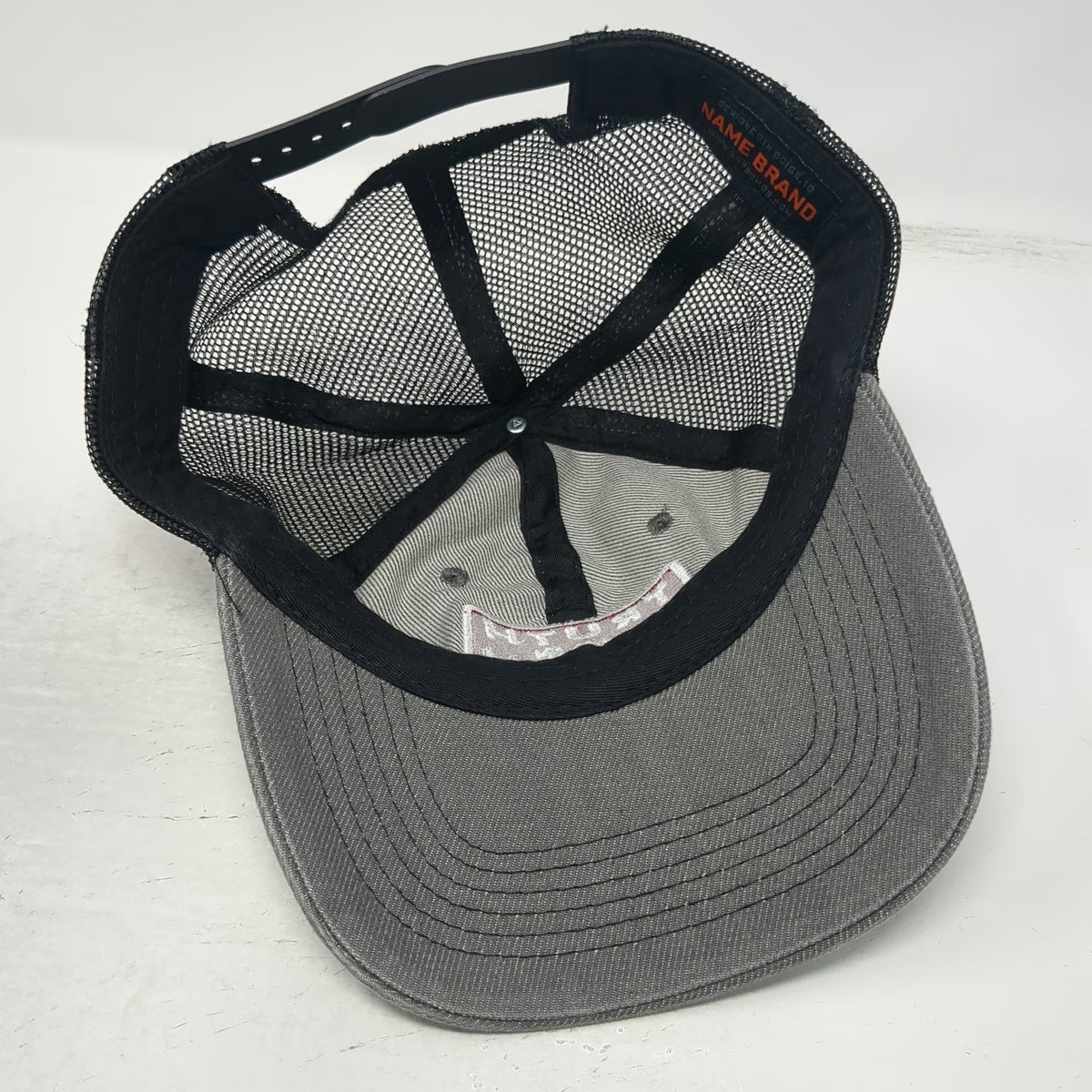 Brand Gray Trucker Hat One Size Black Red Truth In Fitness Patch Mesh