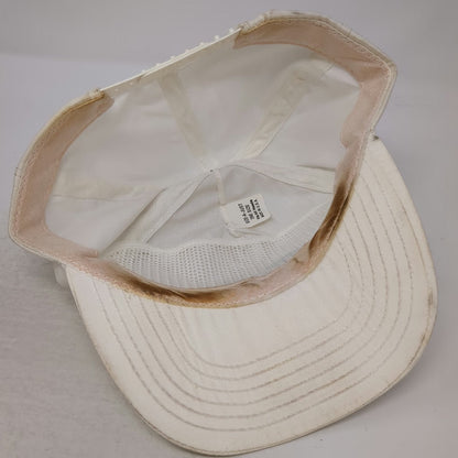 Size-A-Just 5 Panel White One Size Miller Beer Logo Snapback Hat Made In USA