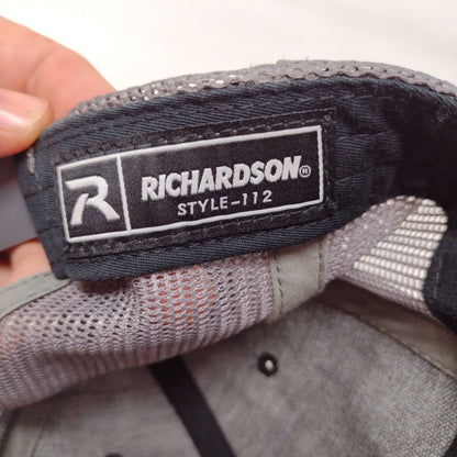 W376A Snapback Mesh Back Trucker Hat Black OSFA 6 Panel Richardson