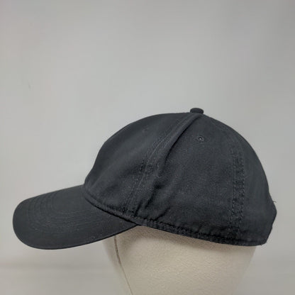 Unbranded Slideback Hat Black OSFM Adjustable Blank Vent Holes Solid