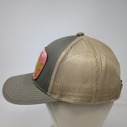 Outdoor Cap Baseball Cap Gray One Size Leather Patch Desert Cacti Strapback Hat