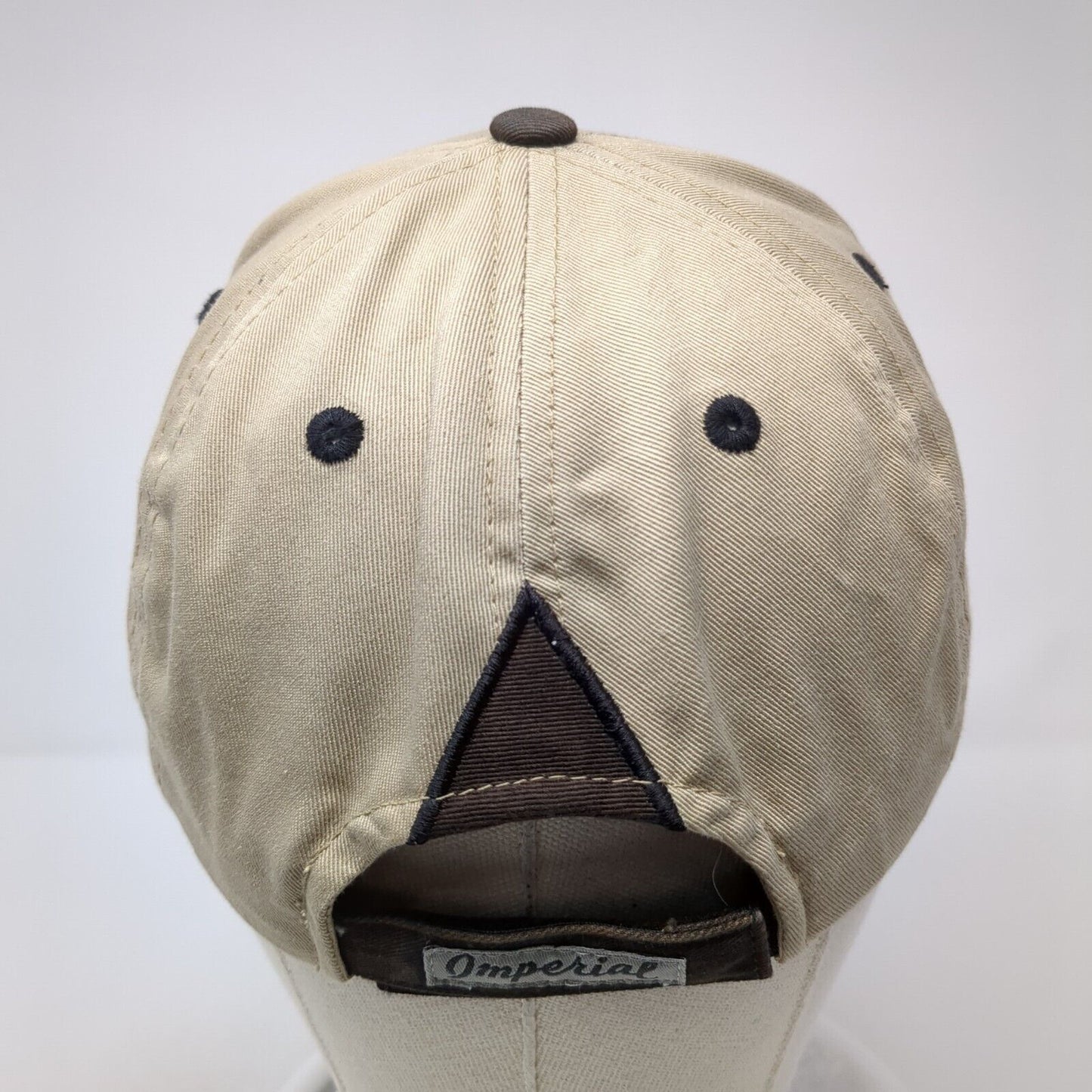 Green Tree Strapback Hat Tan One Size Adjustable Embroidered 6 Panel Imperial