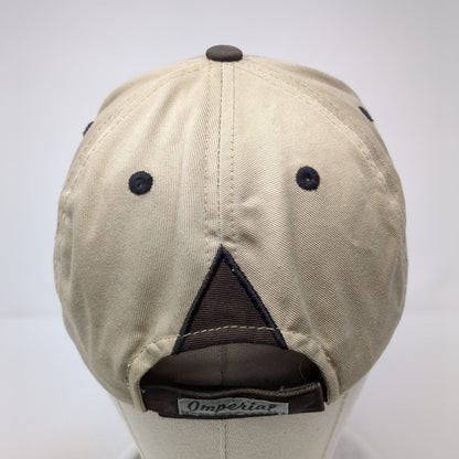 Green Tree Strapback Hat Tan One Size Adjustable Embroidered 6 Panel Imperial