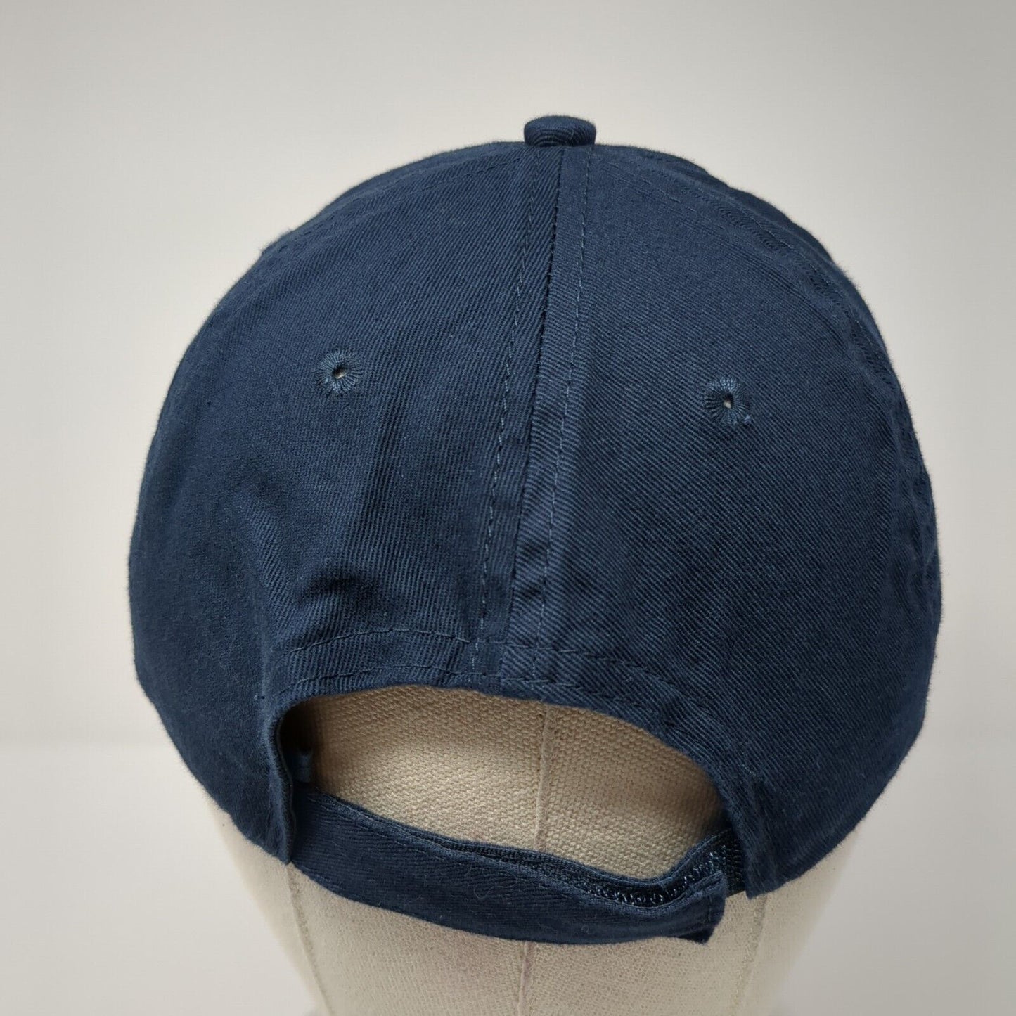 One Stone Strapback Hat Blue One Size Adjustable Embroidered Port & Company