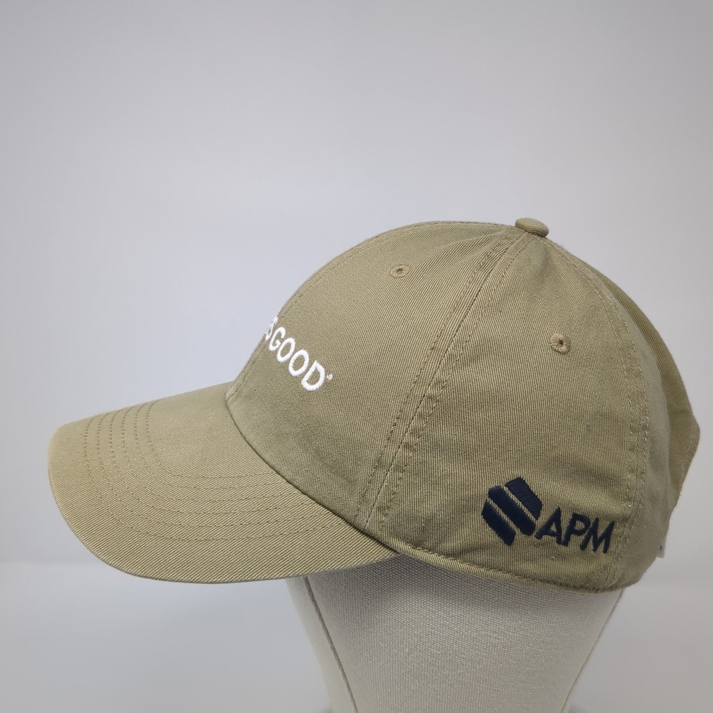 Life Is Good Slideback Baseball Cap Brown OS Adjustable Embroidered 6 Panel