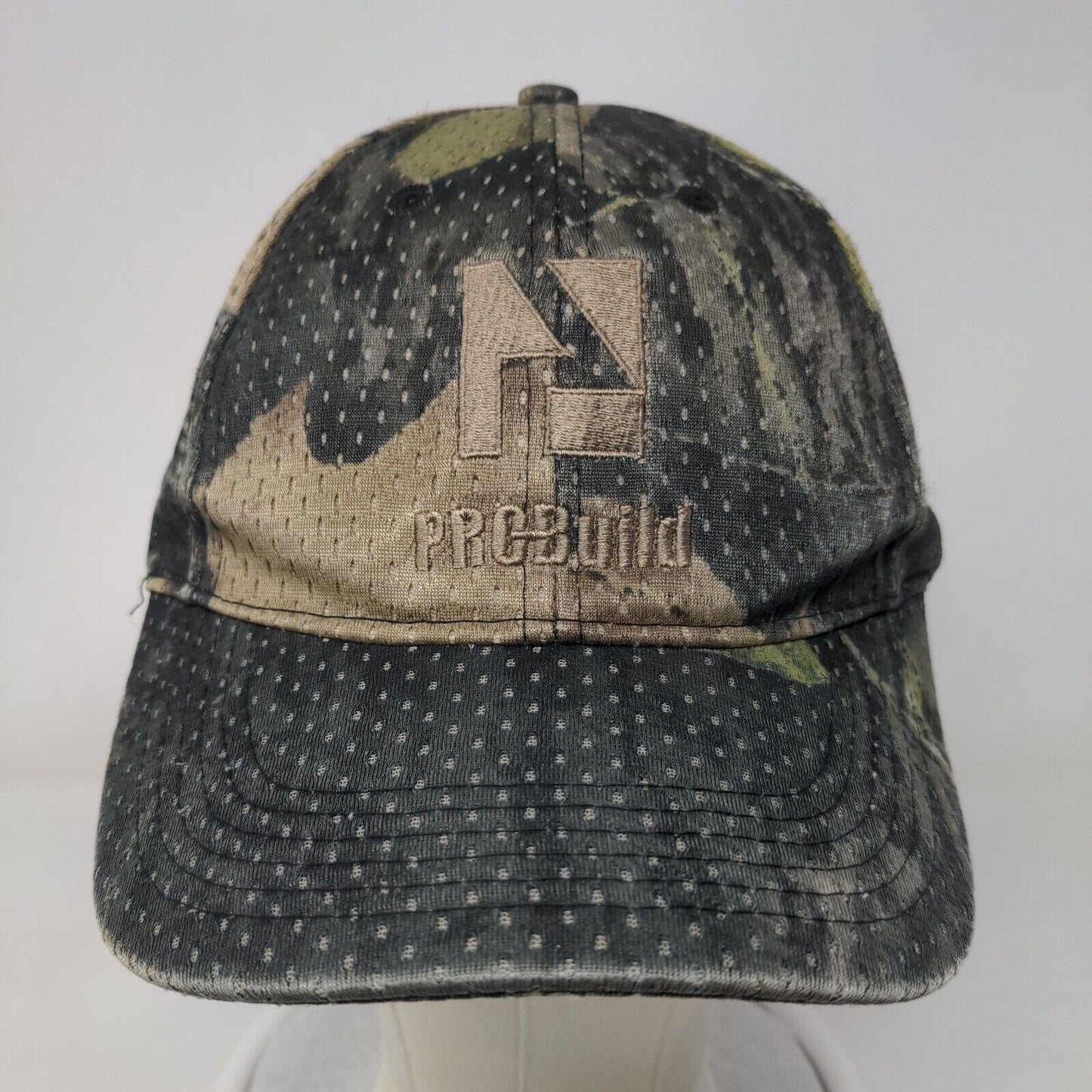 PRC Build Strapback Hat Camouflage One Size Embroidered Adjustable Vented Holes