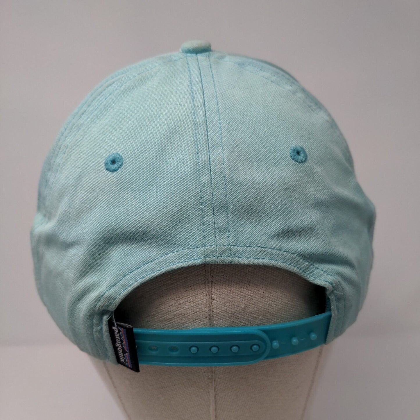 Patagonia Snapback Hat Blue Large Adjustable Embroidered Vented Holes 6 Panel