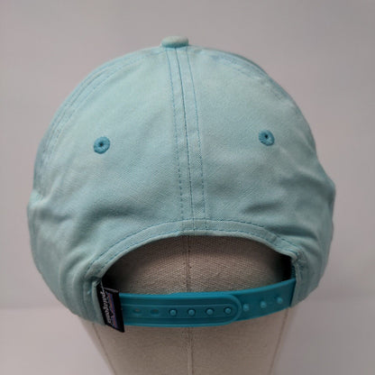 Patagonia Snapback Hat Blue Large Adjustable Embroidered Vented Holes 6 Panel