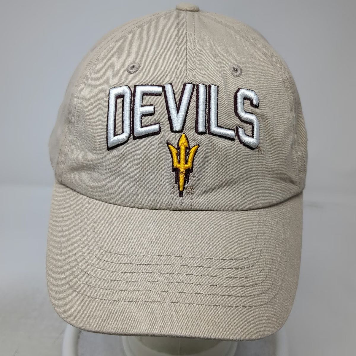 Arizona State Sun Devils NCAA Top of the World Snapback Hat Beige One Size Logo