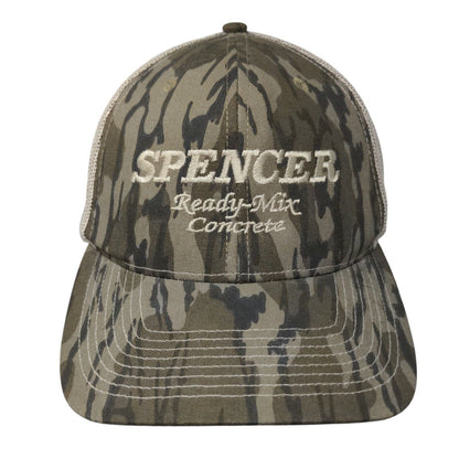 Spencer Ready Mix Concrete Trucker Hat Camouflage XL Mesh Back Outdoor Cap