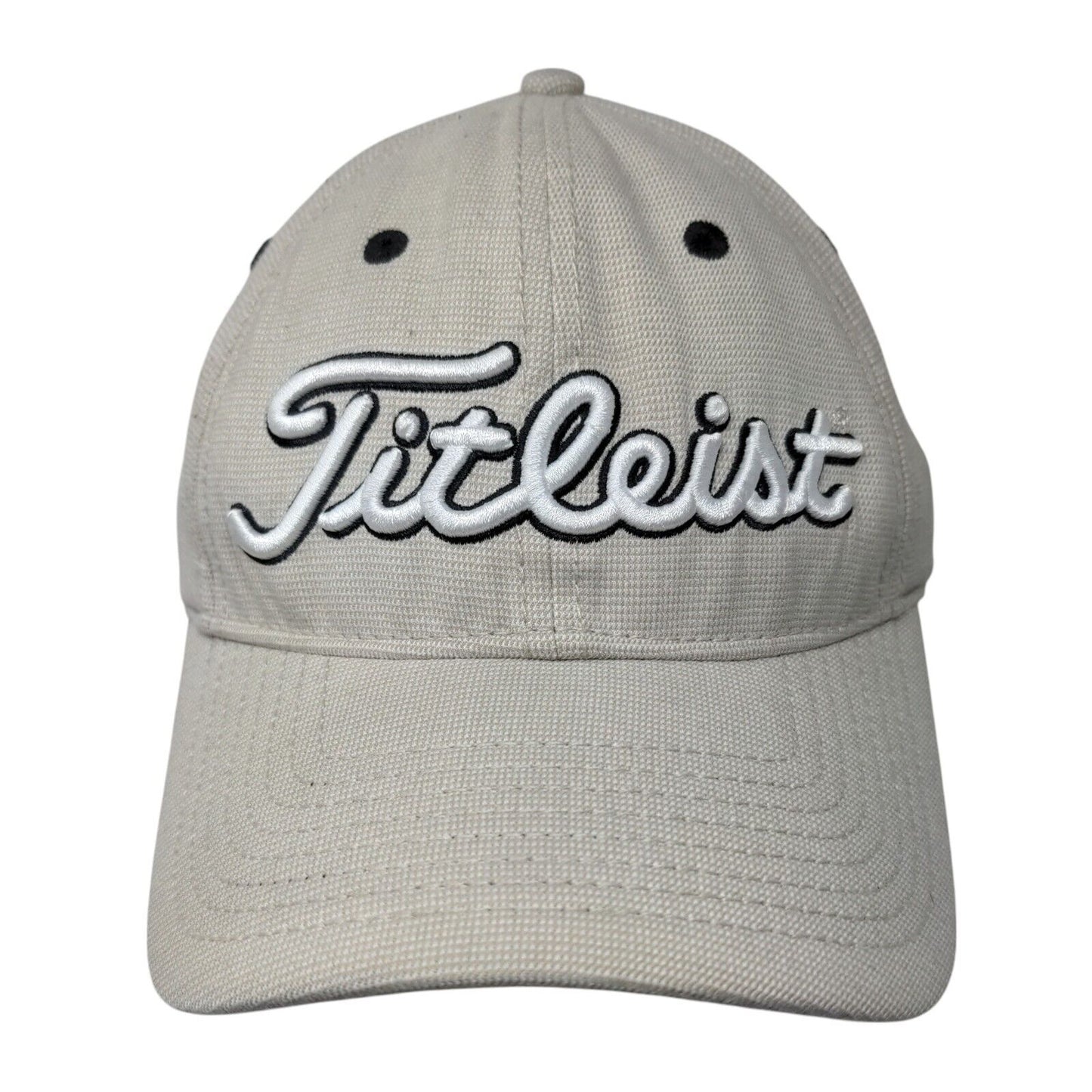 Titleist Fitted Golf Hat Tan Small/Medium Embroidered Solid 6 Panel