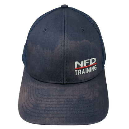 NFD Training Snapback Trucker Hat Blue One Size Mesh Back Embroidered