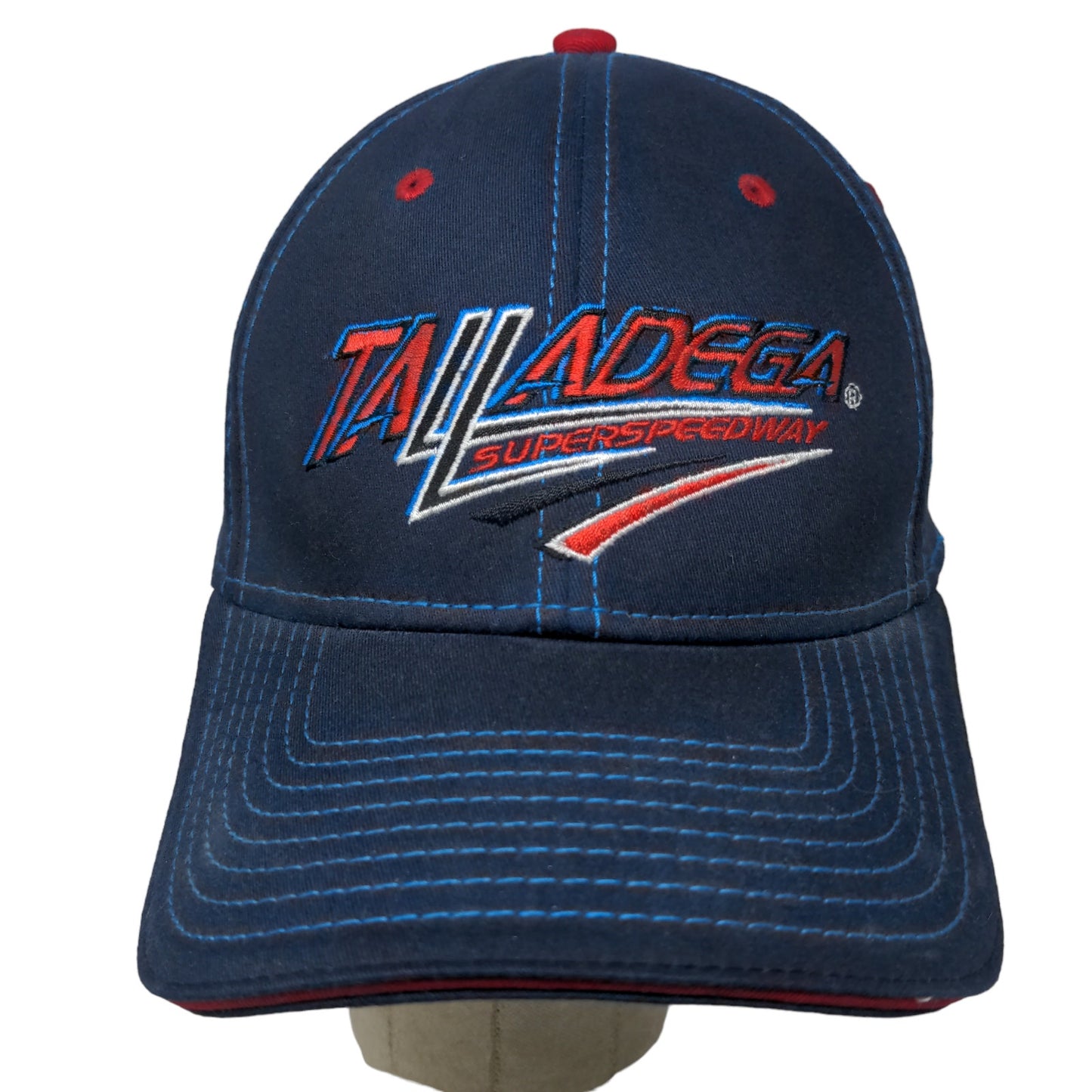 ICS Men's Fitted Hat Blue Size OSFM Embroidered Talladega Super Speedway Logo