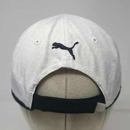 Puma Baseball Cap Gray Black Pink One Size Cat Logo Strapback Curved Brim Hat
