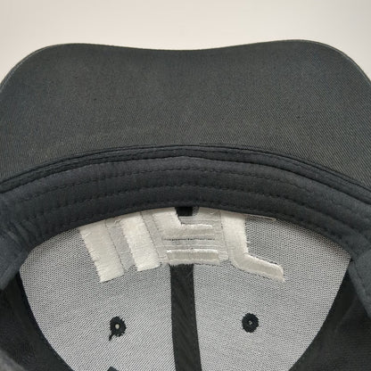 Reebok Baseball Cap Black XL UFC Logo Embroidered Stretch Fit Curved Brim Hat
