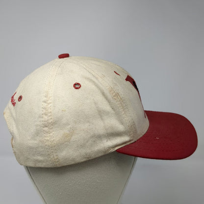 Disney Mickey Mouse Snapback Beige Red One Size Green Underbrim Made in USA Hat