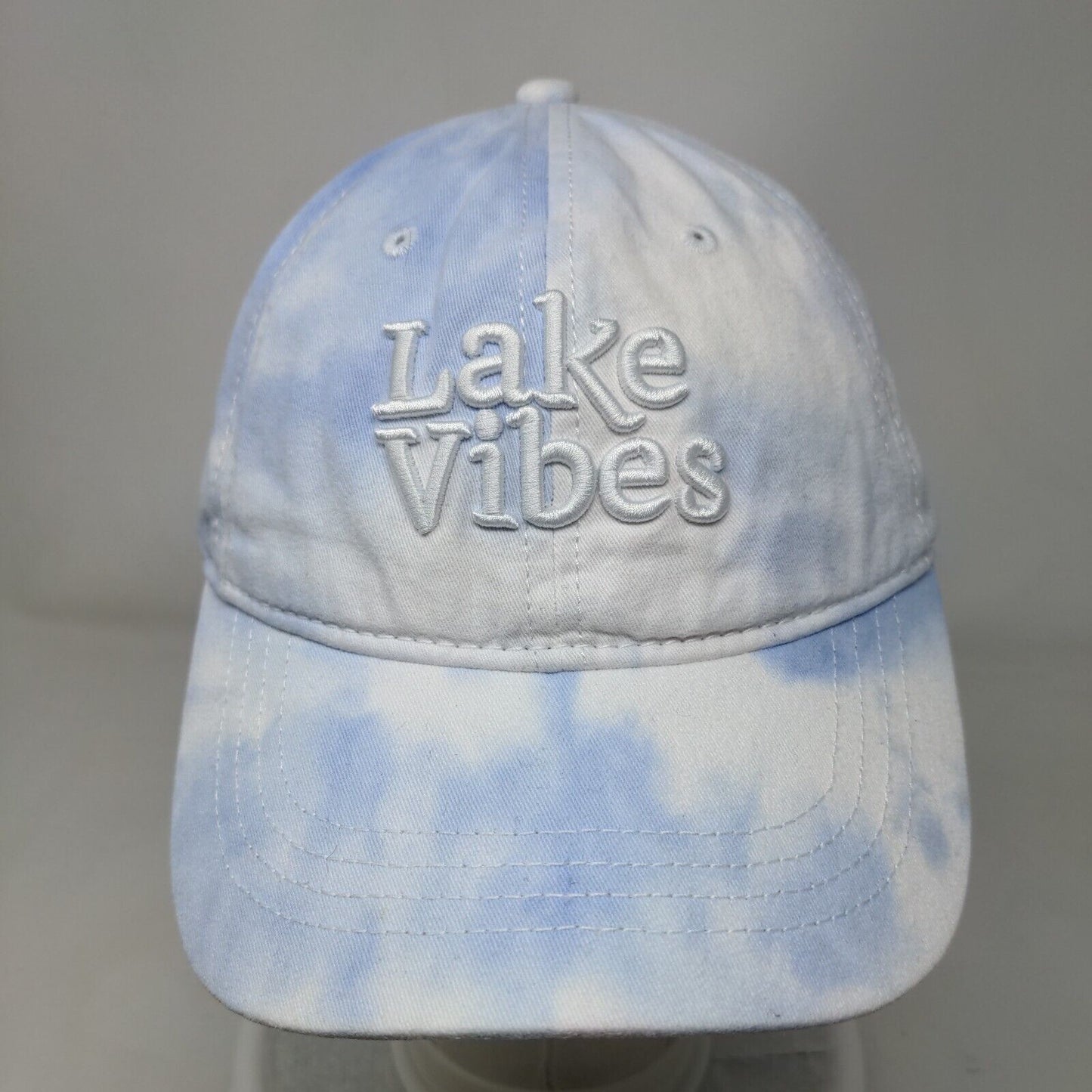 Lake Vibes Slideback Hat Multicolor OSFM Adjustable Embroidered Tie Dye 6 Panel