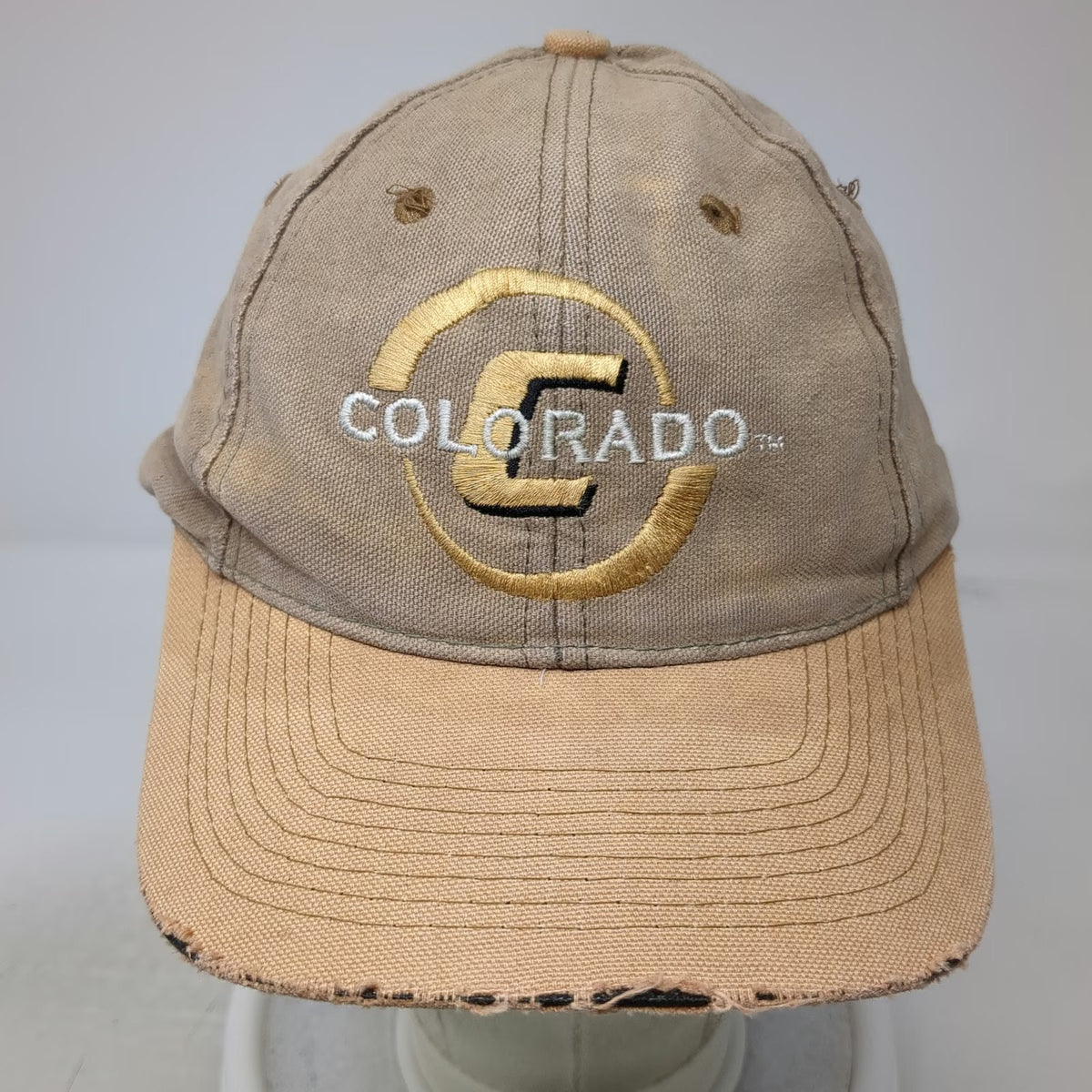 Colorado Buffaloes NCAA Ahead Beige One Size Cap Slideback Green Undervisor Hat