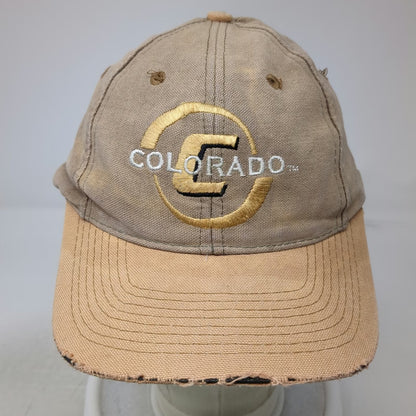 Colorado Buffaloes NCAA Ahead Beige One Size Cap Slideback Green Undervisor Hat