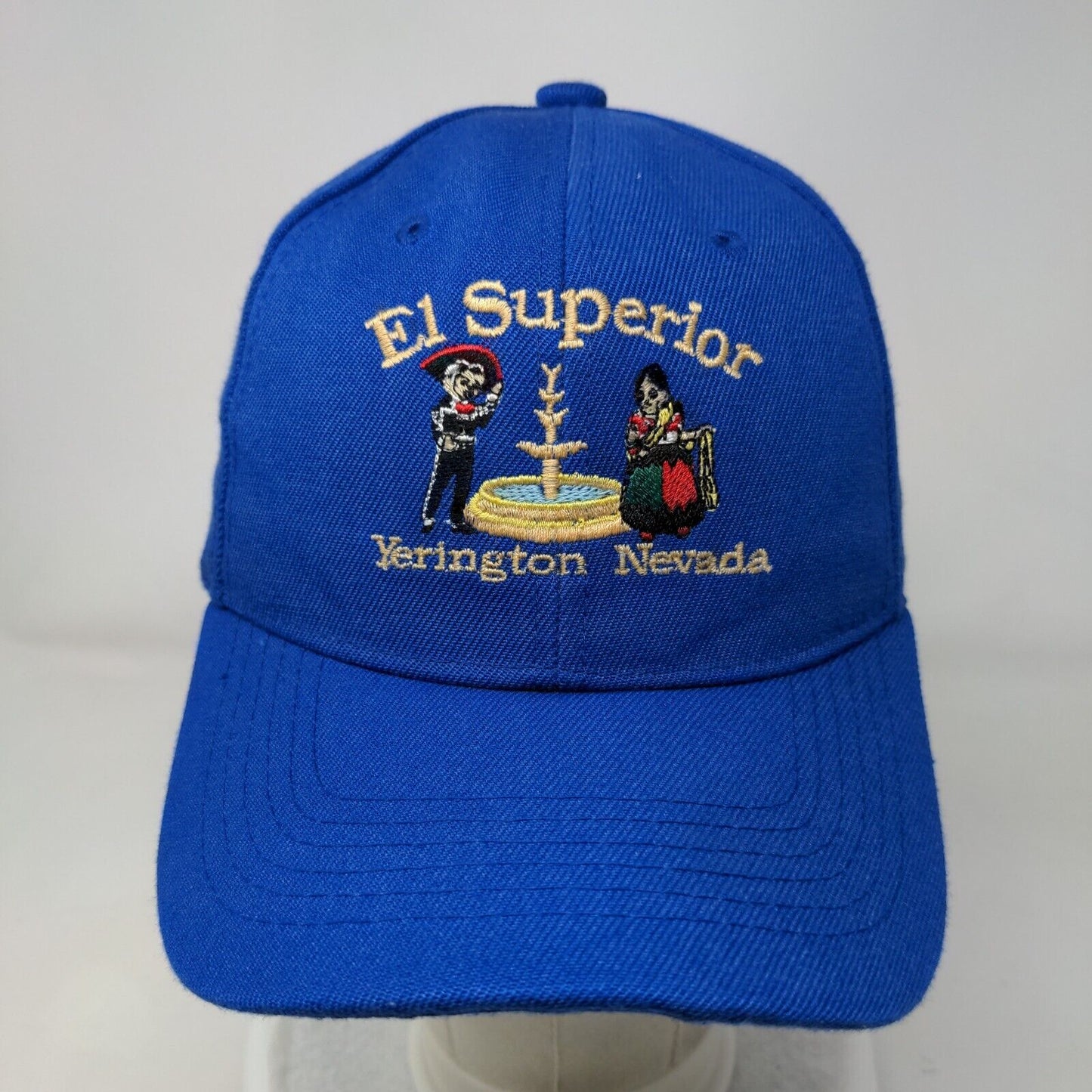 El Superior Yerington Nevada Strapback Hat Blue OSFA Adjustable Embroidered