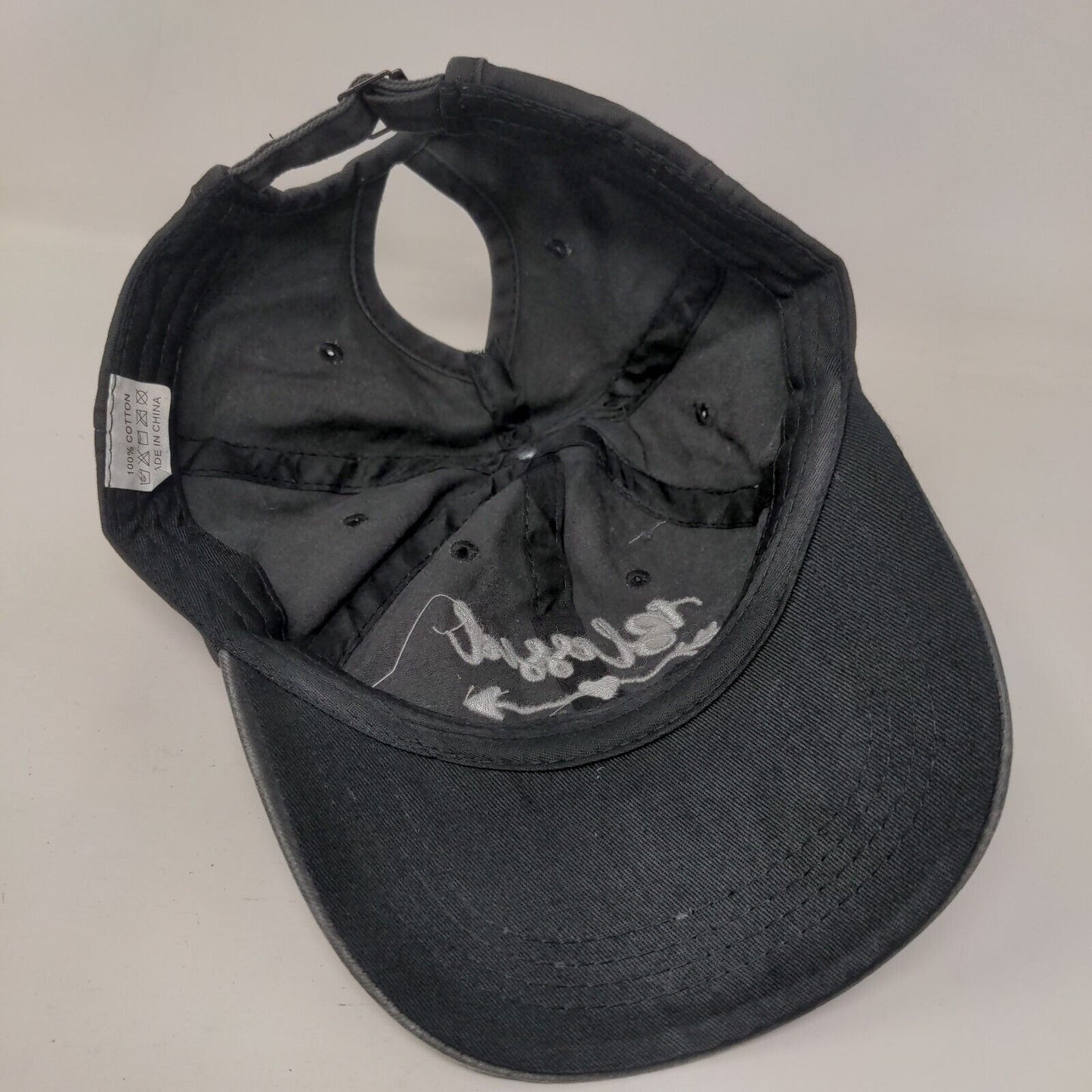 Blessed Mama Ponyback Slideback Hat Gray One Size Adjustable Embroidered Cotton