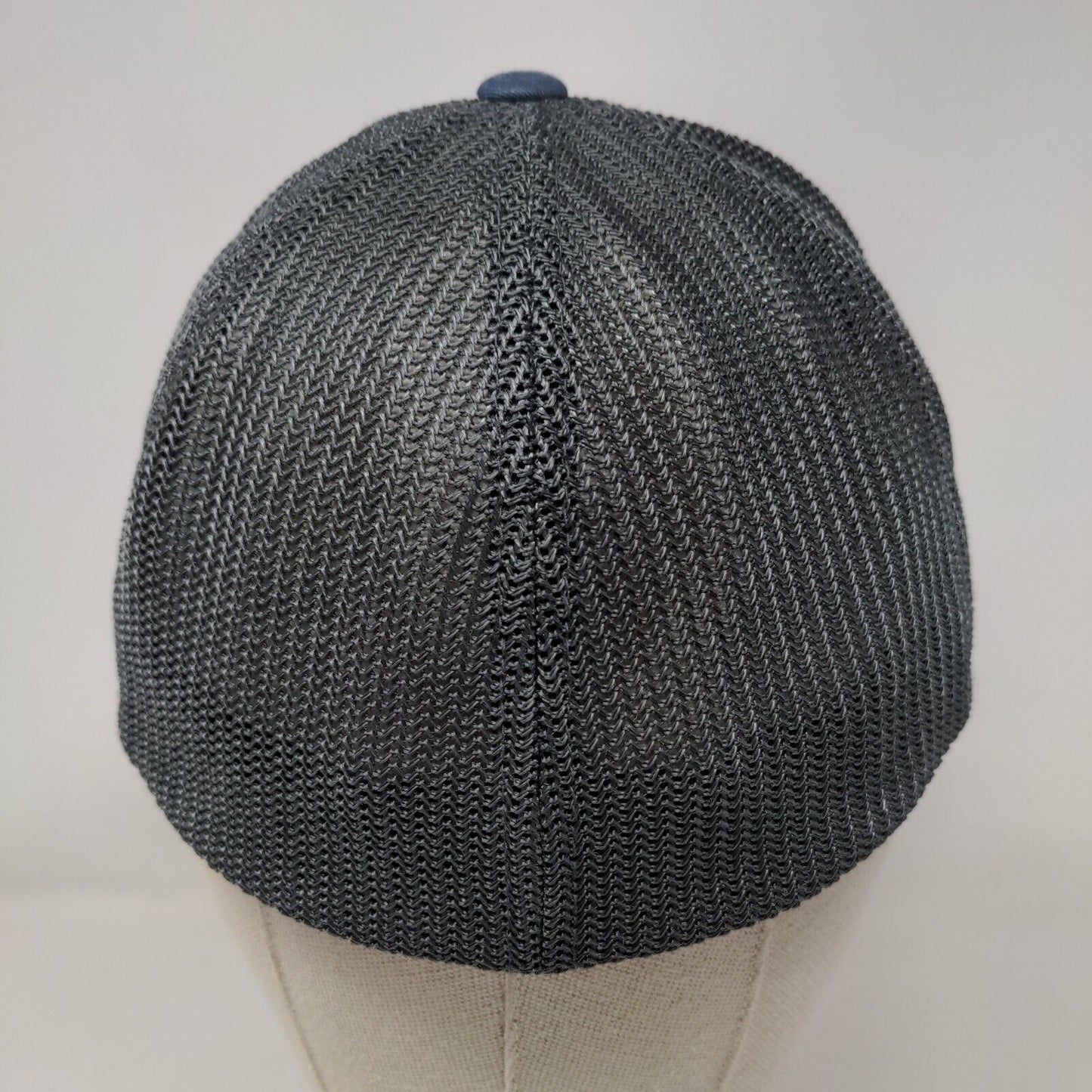 Front Runner Leather Patch Fitted Mesh Back Trucker Hat Blue One Size