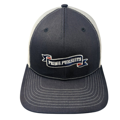 Prime Pursuits Snapback 112 Trucker Hat Blue OS Adjustable Mesh Back Richardson