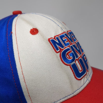 WWE John Cena Never Give Up Baseball Cap Blue Red White One Size Strapback Hat