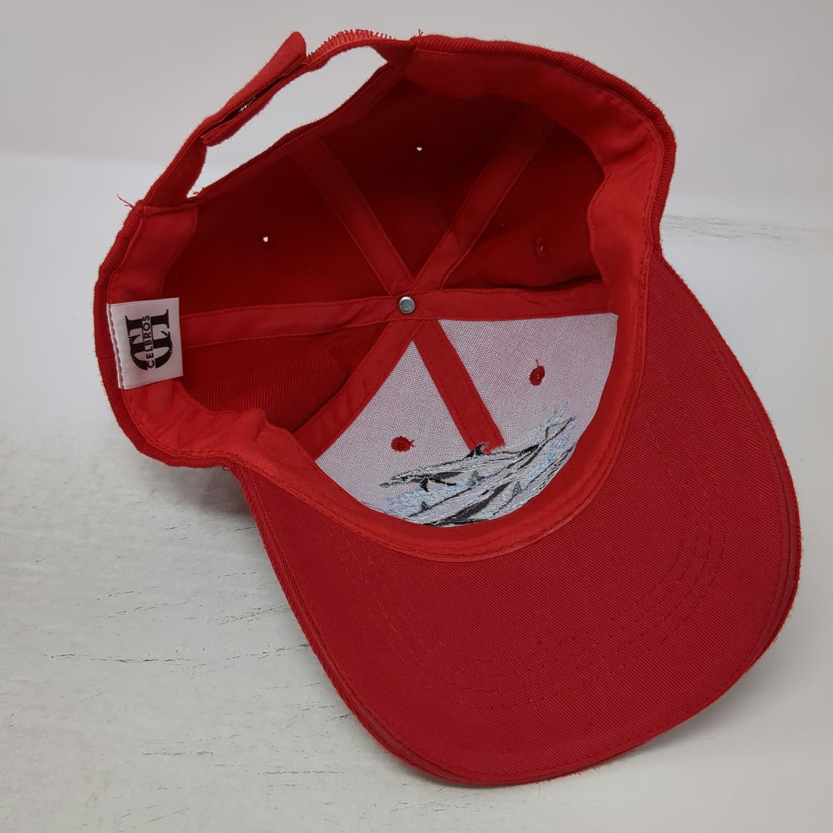 Celbros Baseball Cap Red One Size Dolphins PTO Peñasco Mexico Embroidery Hat
