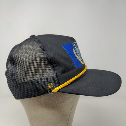 Innovative Products Mens Snapback Mesh Back Hat Black OSFA Vintage Bass Logo USA