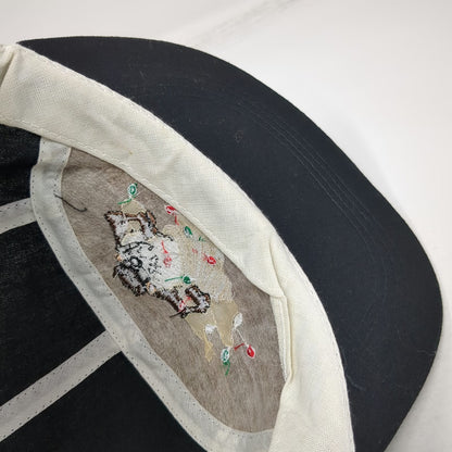 Looney Tunes 5 Panel Hat Black Vintage Taz the Season Christmas Lights Holiday
