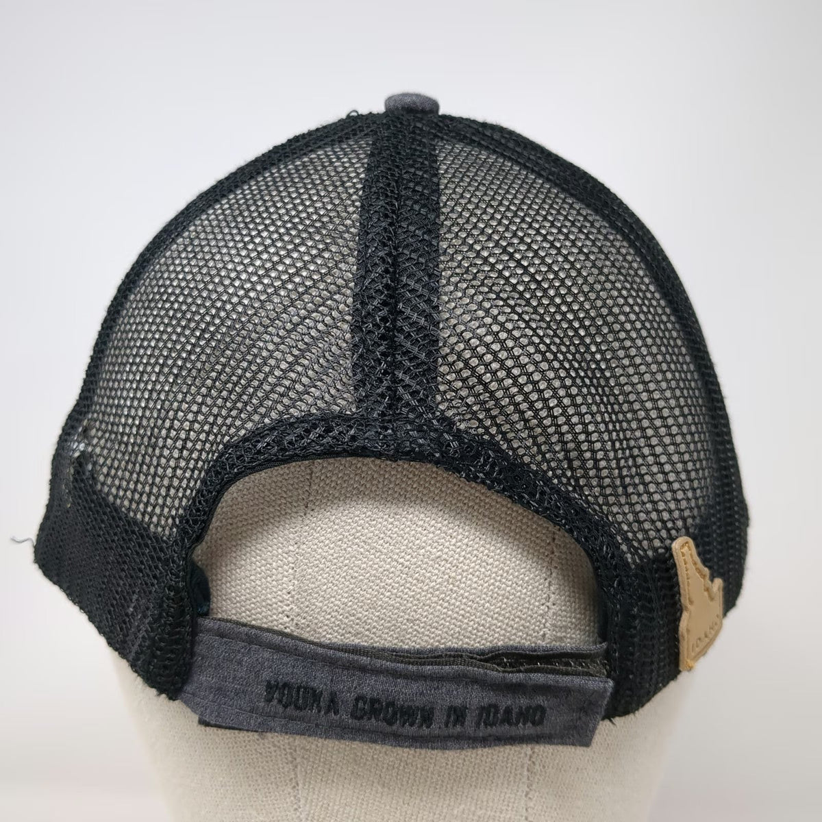 44 North Baseball Cap Gray One Size Mesh Back Leather Patch Idaho Vodka Hat