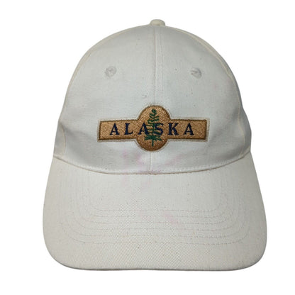 Alaska Slideback Hat Cream OSFA Adjustable Embroidered Solid 6 Panel