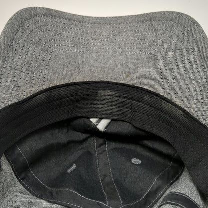 Adidas Baseball Cap Gray One Size Embroidered Logo Adjustable Cotton Curved Hat