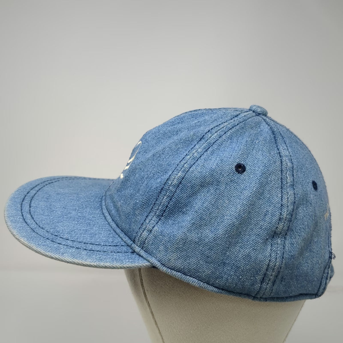 Luna Pier Baseball Cap Blue One Size Denim Heart Women of Faith Hat Slideback