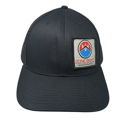 Done Right Snapback Trucker Hat Black One Size Mesh Back Richardson