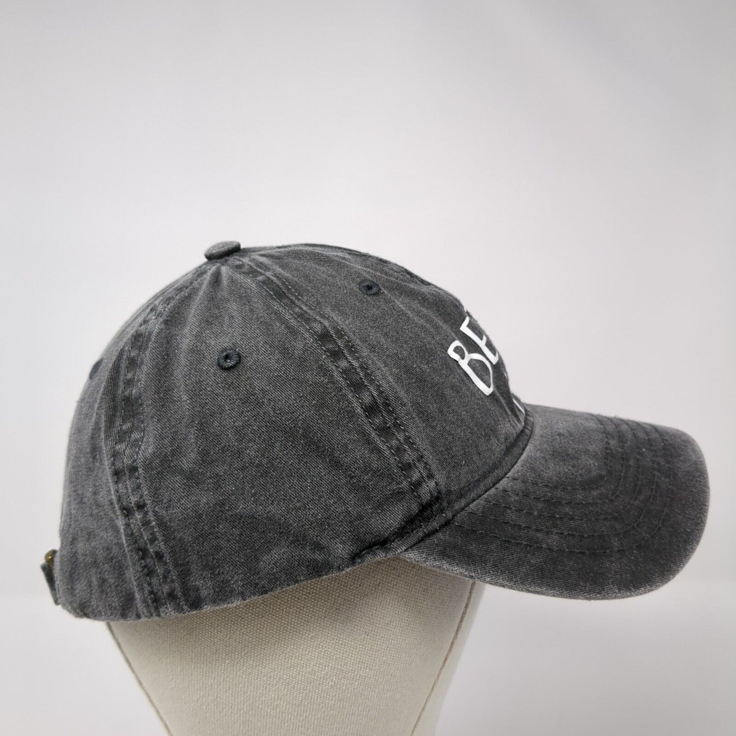 Beer Me Slideback Hat Gray Black Soot One Size Adjustable Vent Holes