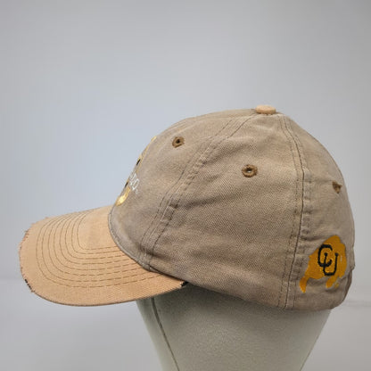 Colorado Buffaloes NCAA Ahead Beige One Size Cap Slideback Green Undervisor Hat