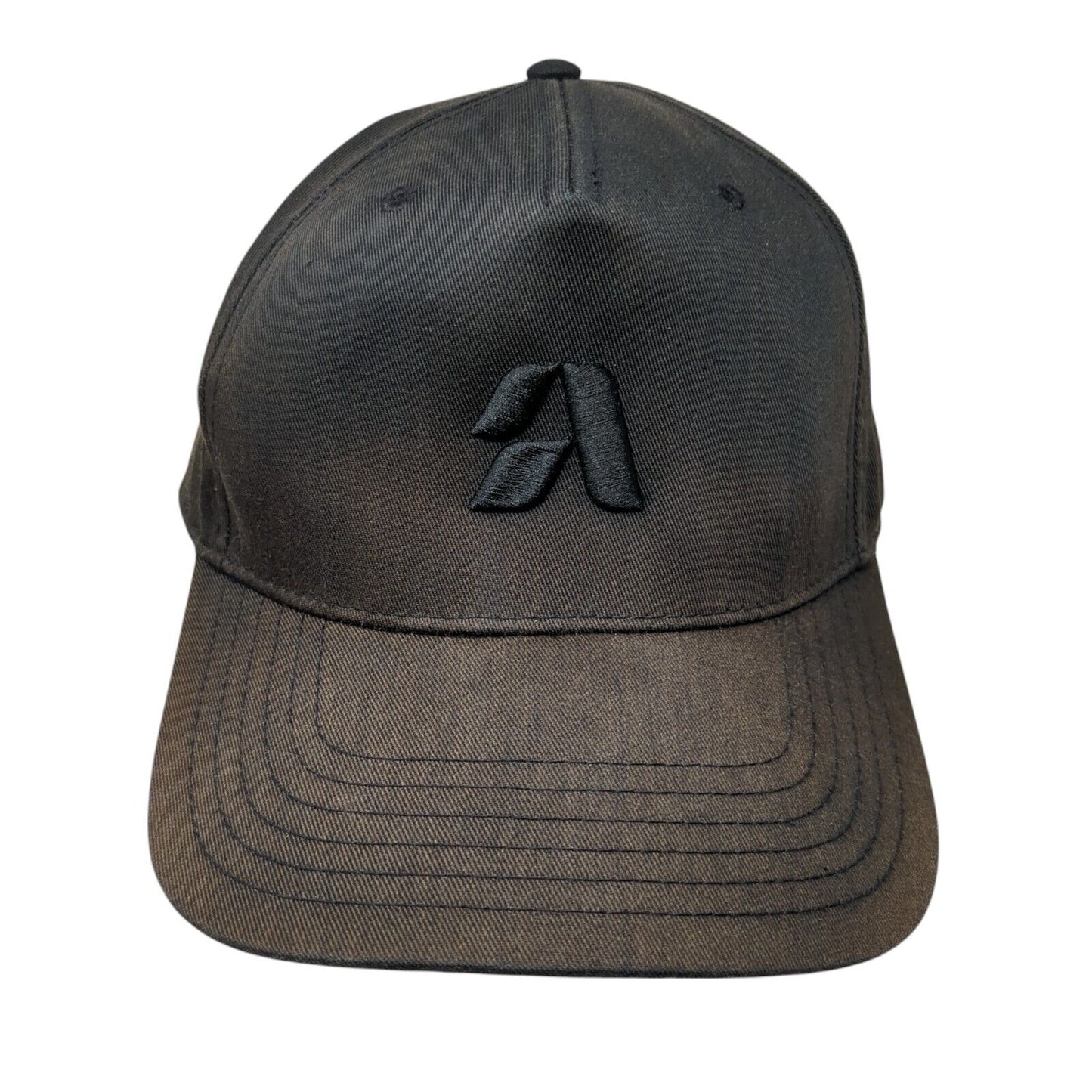 Aveyo Snapback Hat Black OSFM Solid Adjustable Embroidered Otto Cap