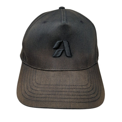 Aveyo Snapback Hat Black OSFM Solid Adjustable Embroidered Otto Cap